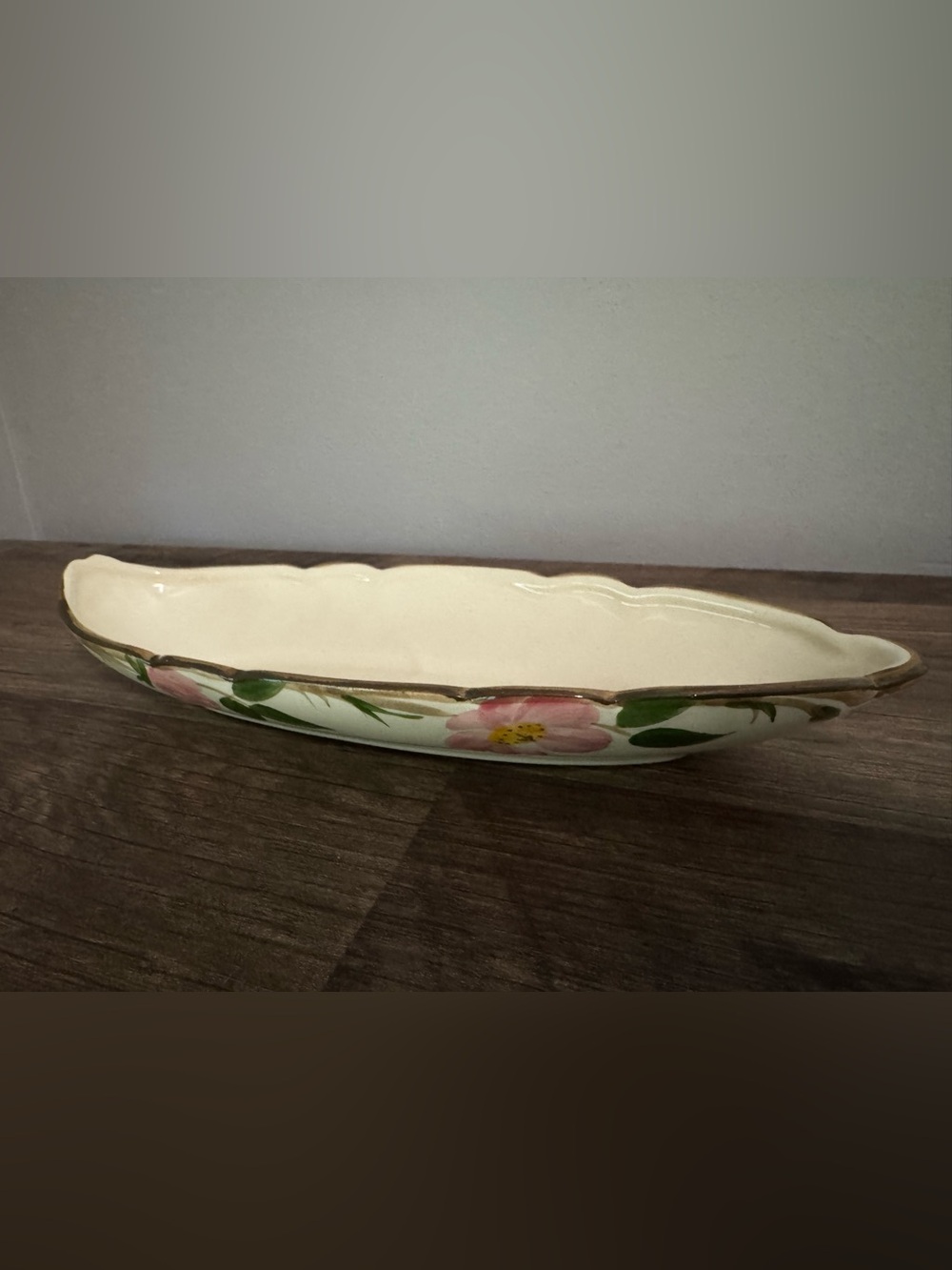 Franciscan Desert Rose Relish Dish Pickle Tray Hand Painted USA Vintage 10.75"